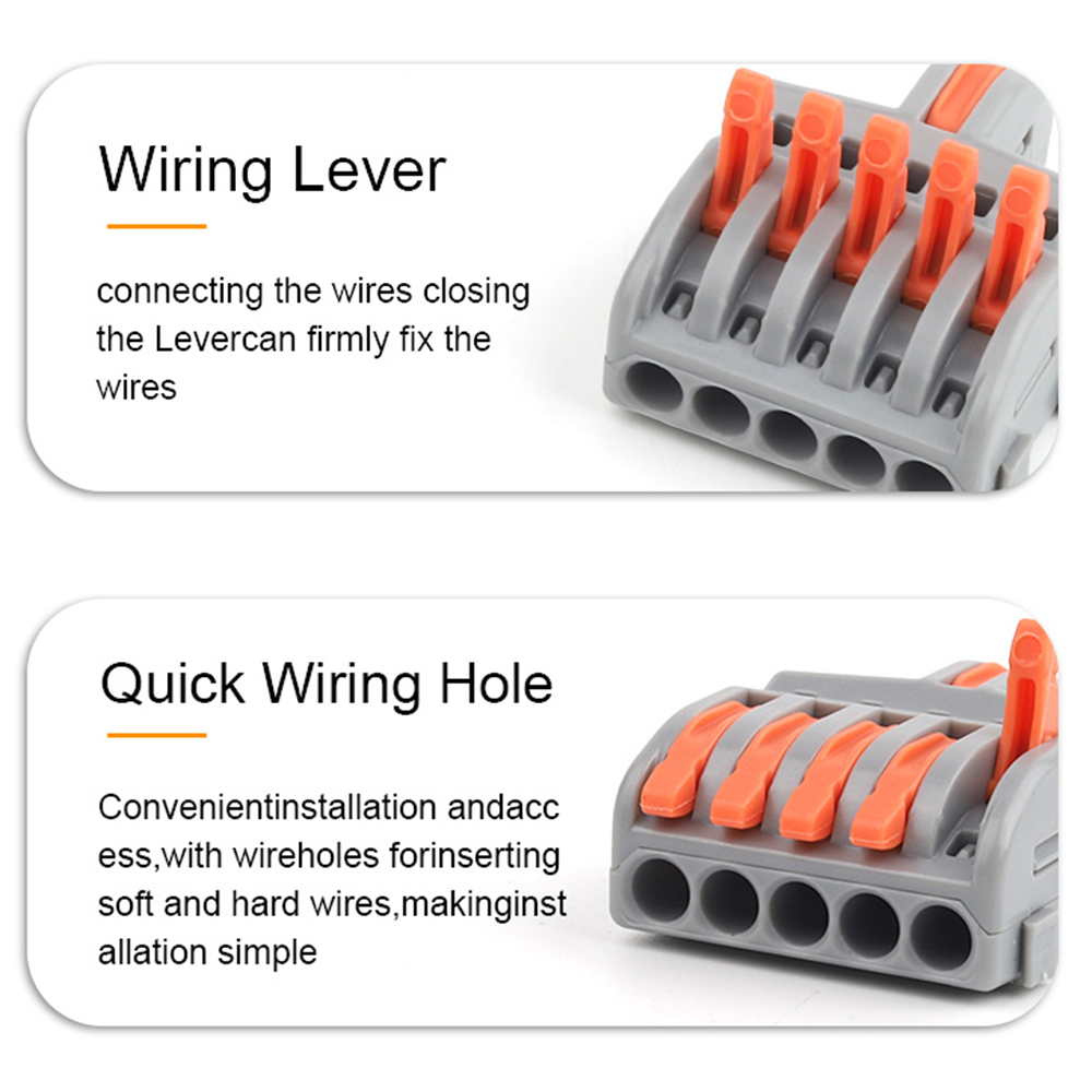 10/100PCS Electrical Cable Con - Push Fit Connector 评论和价格