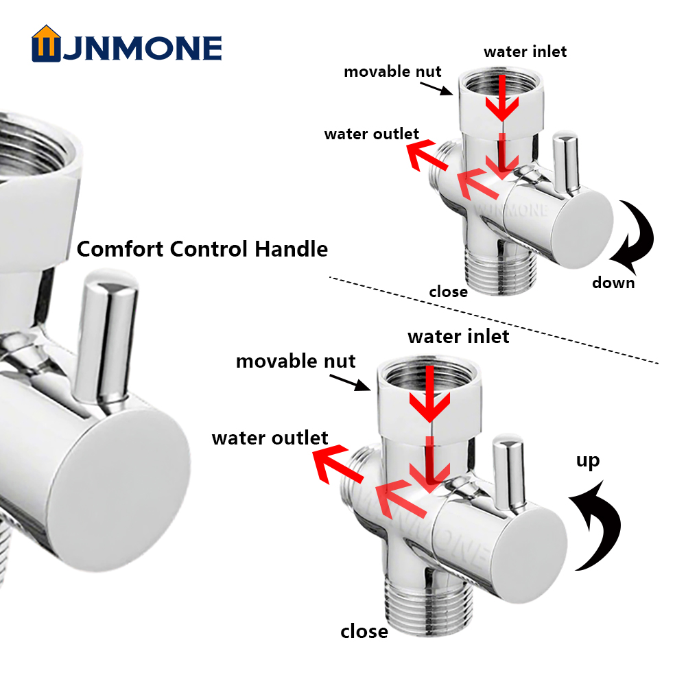 Black Silver 3 Way T-Adapter D - Shower Valve Cartridge 评论和价格