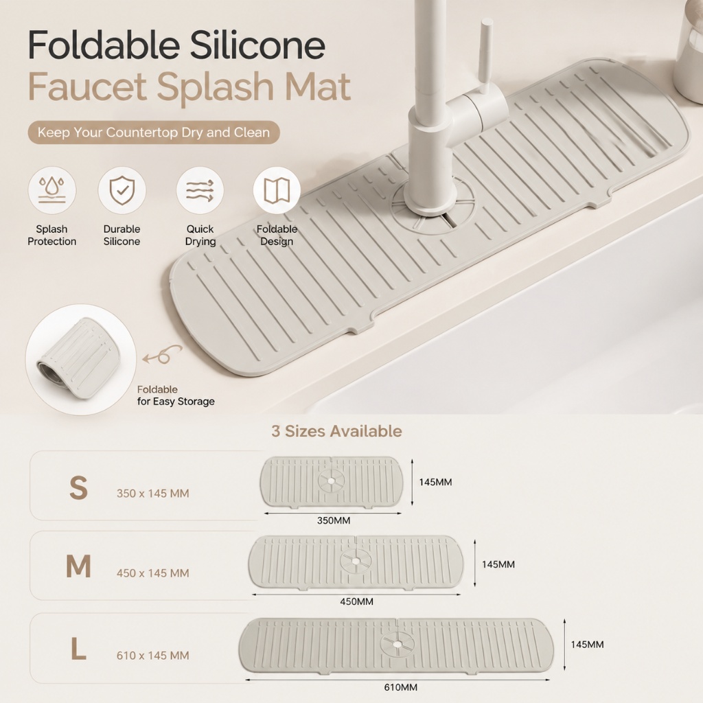 Silicone Faucet Mat Sink Splas - Silicone Tap Washer 评论和价格