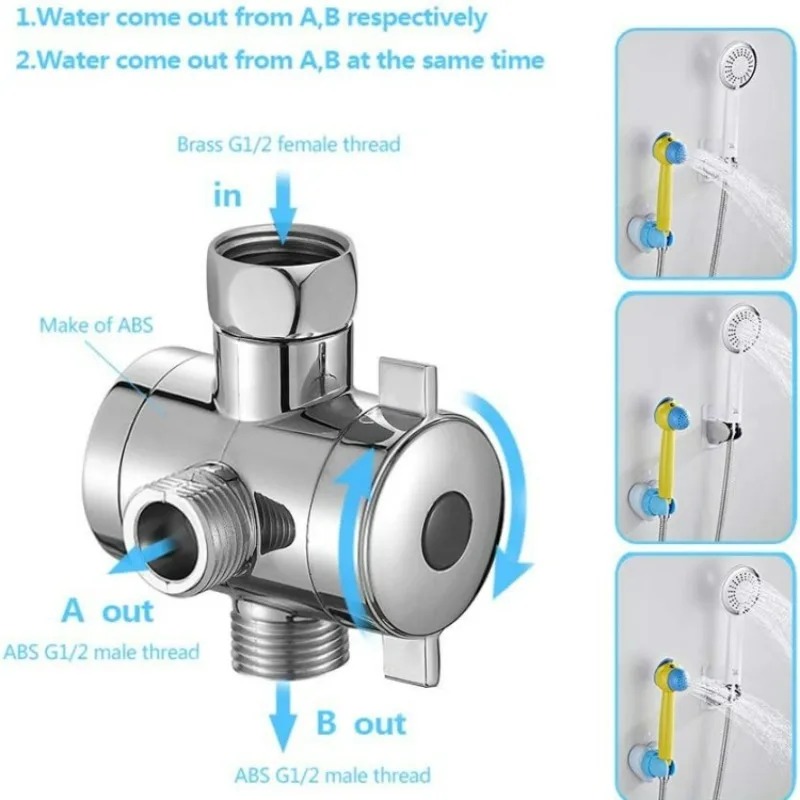  2/3 Way Adjustable Shower Di - Shower Valve Cartridge 评论和价格