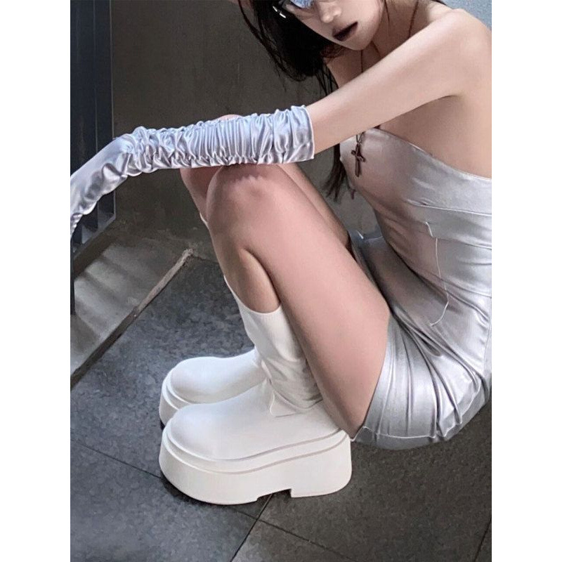 Thick soled long tube boots fo - Pipe Bending Spring 评论和价格