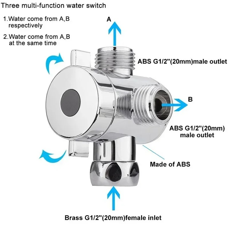 Diverter Valve G1/2 Splitter 2 - Shower Valve Cartridge 评论和价格
