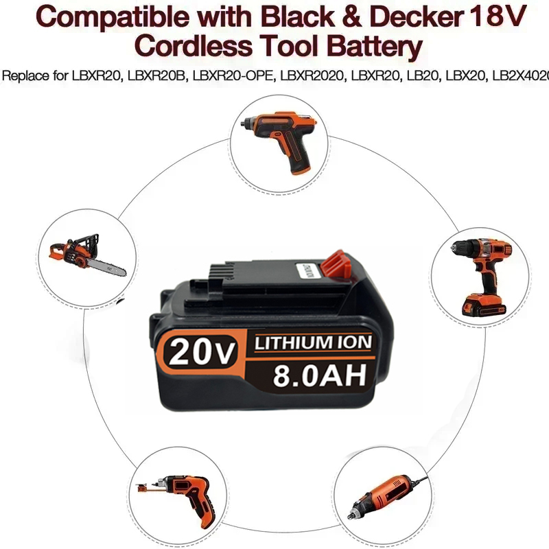3.0Ah-8.0Ah for Black & Decker - Black+Decker Tool 20V Max 评论和价格