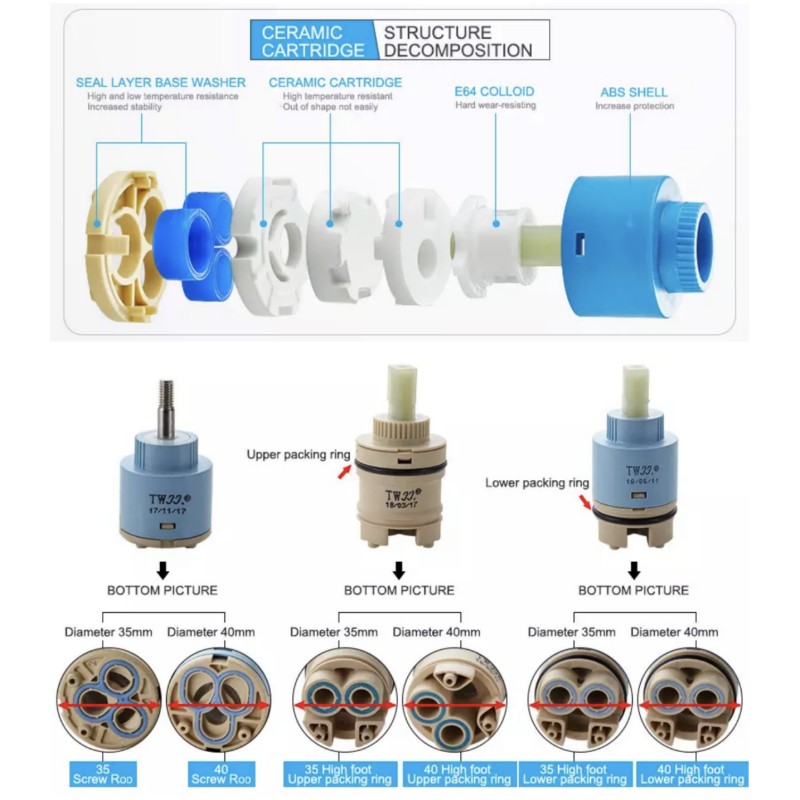 Faucets Mixing Spool Valve 25  - Shower Valve Cartridge 评论和价格